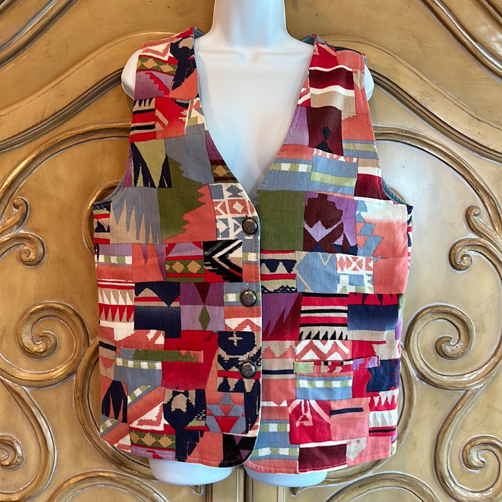 Cambridge Dry Goods Patchwork Vest - image 1